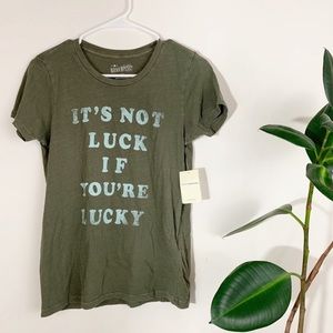 NWT lucky brand graphic quote tee